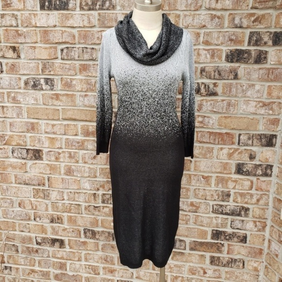NWT NY Collection Ombre Cowl Neck Sweater Dress S - Picture 8 of 8